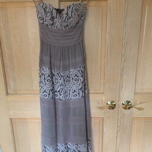 Strapless Full-Length Floral Gown/Maxi Dress